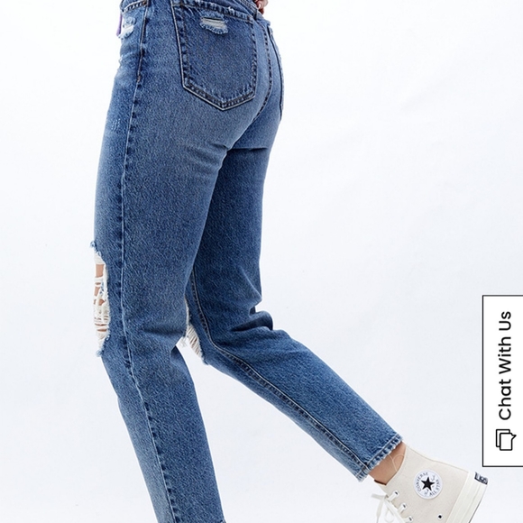 Pacsun Denim Ripped Jean Skinny Blue Size 23 - Picture 11 of 12